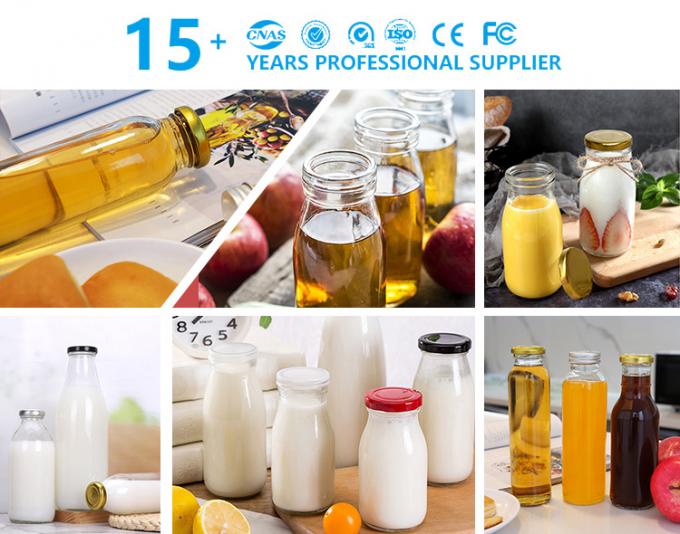 350ml 2oz 주스 병 PP 뚜?? 이 있는 맑은 유리 음료 병 0