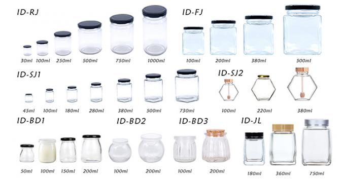 350ml 2oz 주스 병 PP 뚜?? 이 있는 맑은 유리 음료 병 5