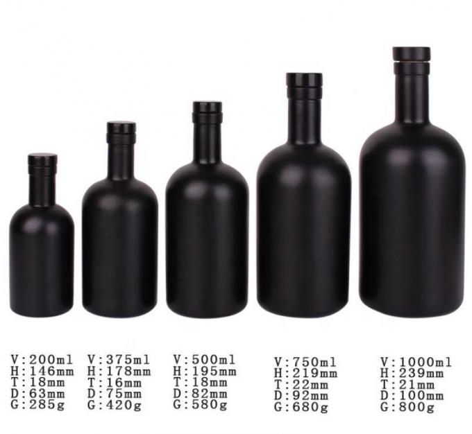 물류 750ml 유리 음주 병 정제 알코올 용기 ODM 2
