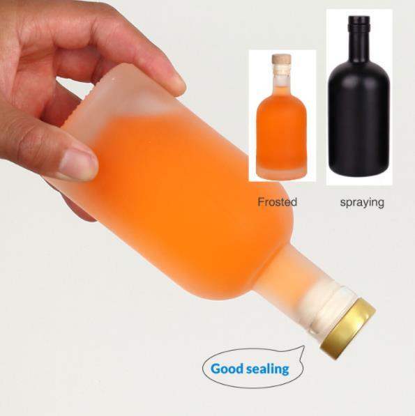 저렴한 가격750ml 플린트 유리 술 병 주문 인쇄 칵테일 위스키 럼 3