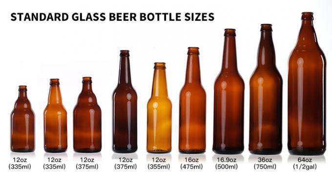 맞춤형 유리 양조 병 650ml 1000ml 12 Oz Amber 맥주 병 1