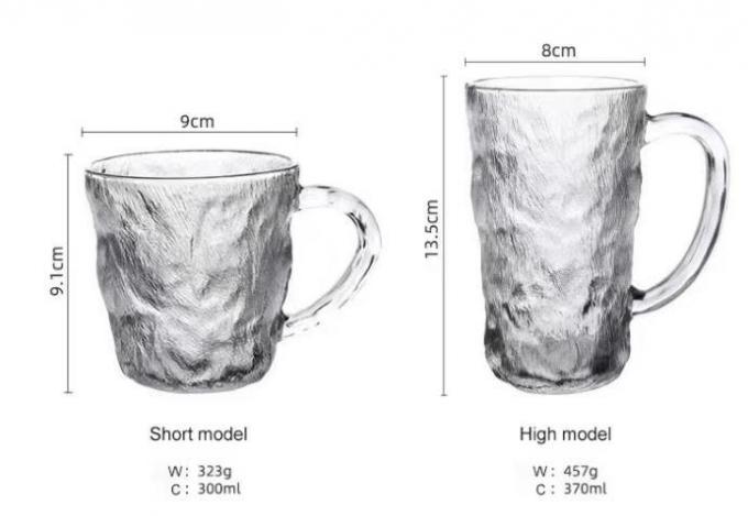 300ml Glacier Glass Tumbler Stein 맥주 머그 주스 커피 마시는 3