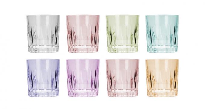 둥글게 새겨진 금 림 하이라볼 컵 음료 280ml 400ml 3