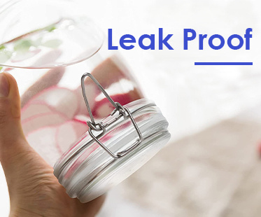 맞춤형 넓은 입 자메 피클 잔 300ml 500ml 750ml 플립 톱 뚜?? 이 있는 공기 밀성 유리 음식 잔 7