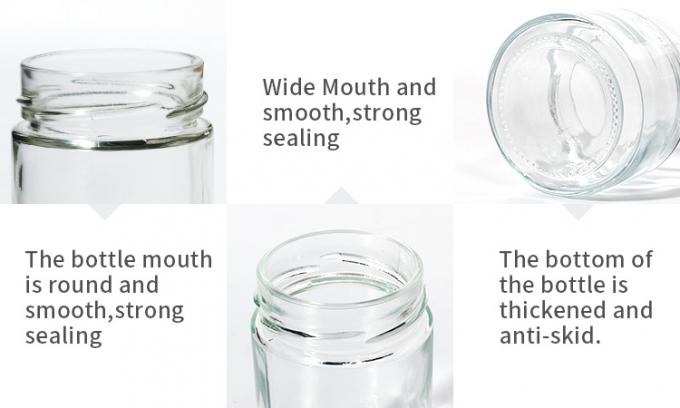 개인 레이블 380Ml 500Ml 750Ml 1L 실린더 모양의 꿀 잔 금판 뚜?? 이 있는 유리 잔 1
