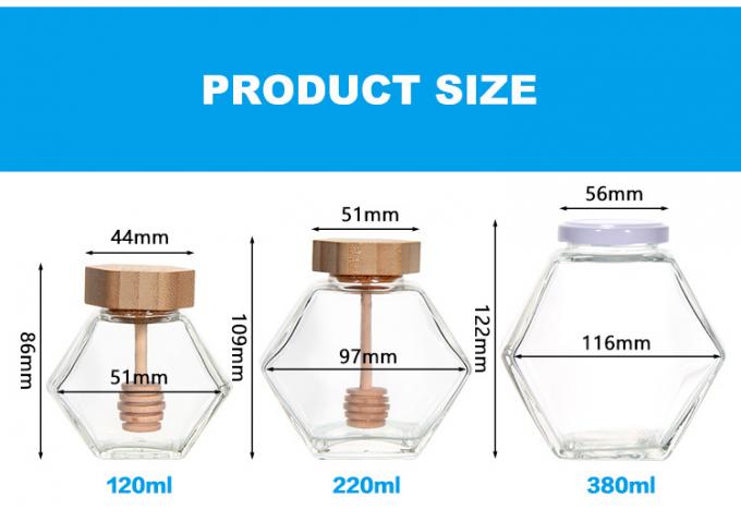 빈 100Ml 380Ml 육각형 꿀 냄비 3