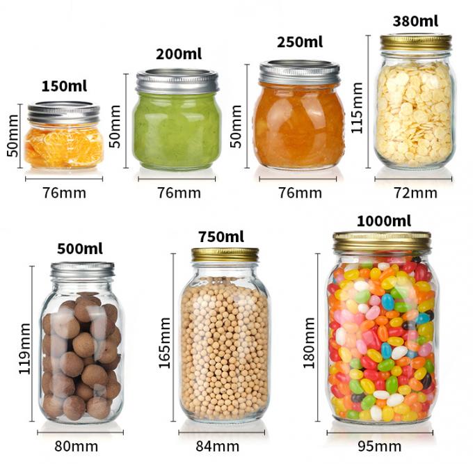 대용량 유리 저장 용기 3온스 6온스 8온스 240ml 햄 향신료 1