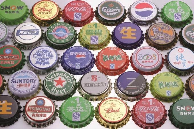 뜨거운 판매 26mm 혁신 쉬운 오픈 링 당겨 링 타브 맥주 음료 병 크라운 캡 4
