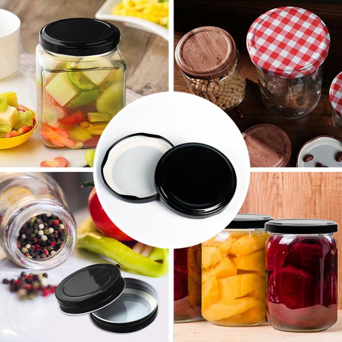 82mm Mason Jar Glass Lid 교체 틴플라이트 캡 대량 3