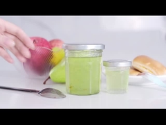 메이슨 저장 유리 음식 병 광장 유리 용기 195ml