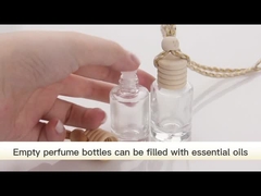 8ml 평면 둥근 유리 공기 정화기 자동차 향수 확산기 병