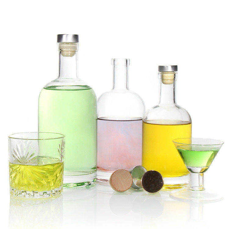 물류 유리 병 공급자 750ml 와드카용 무거운 유리 술 병 저렴한 가격