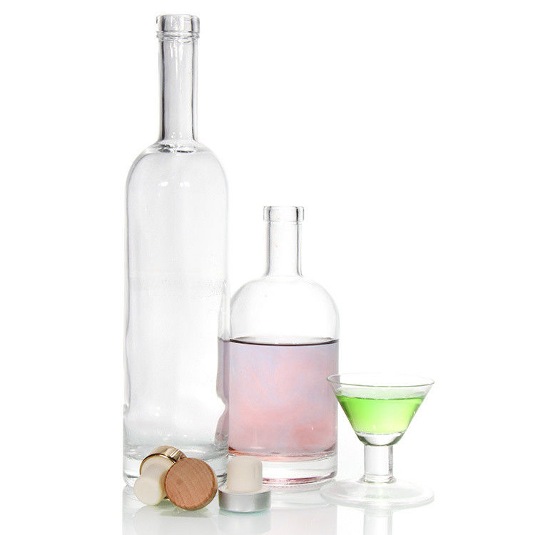 물류 유리 병 공급자 750ml 와드카용 무거운 유리 술 병 저렴한 가격