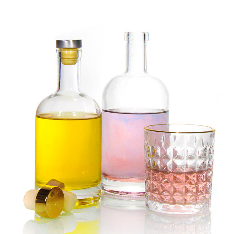 물류 유리 병 공급자 750ml 와드카용 무거운 유리 술 병 저렴한 가격