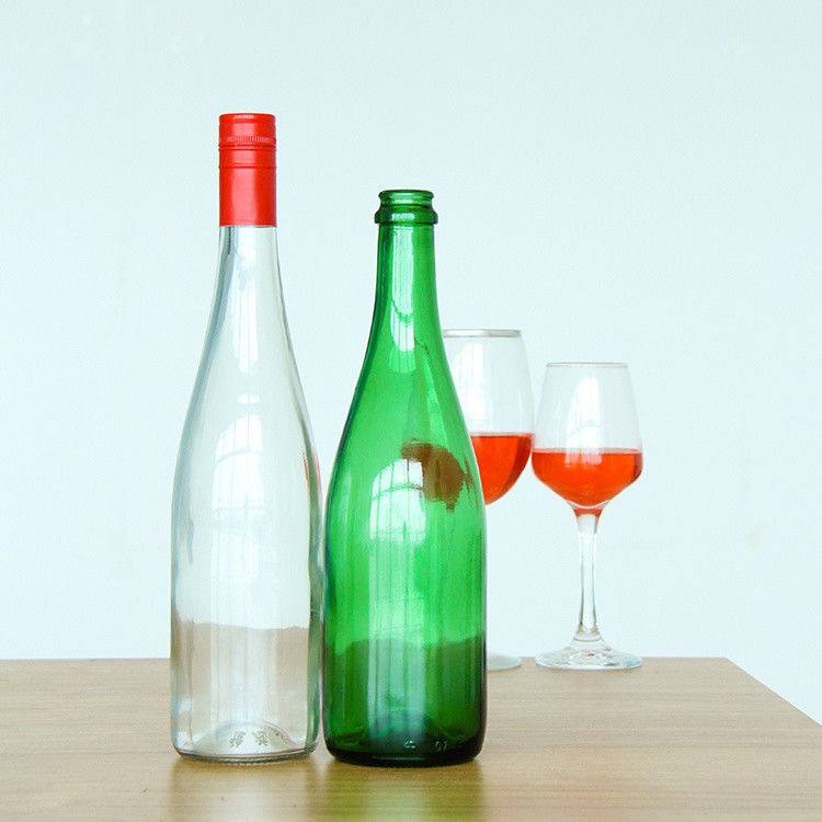 둥근 빈 위스키 보드카 유리 500ml 750ml 맑은 얼음 유리 와인 병 얼음 와인 병 술 병