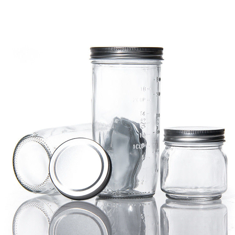 패션 고품질 500ml 750ml 저장 유리 용기 나선 뚜?? 이 있는 유리 잔
