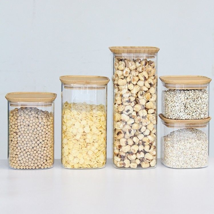 고 보로실리케이트 유리 병 300ml 창고 코크 뚜?? 와 함께 부엌 캔스터