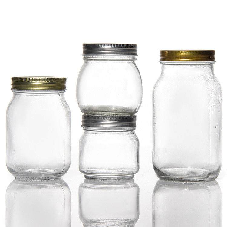 사용자 정의 디자인 8 Oz 16 Oz 식품 저장 컨테이너 뚜?? 이 있는 유리 메이슨 잔