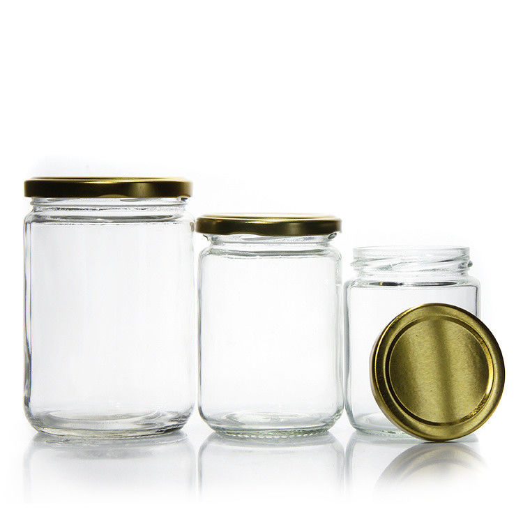 고품질 45Ml 100Ml 150Ml 350Ml 450Ml 공기 밀착 된 부엌 음식 금속 뚜?? 이있는 유리 병