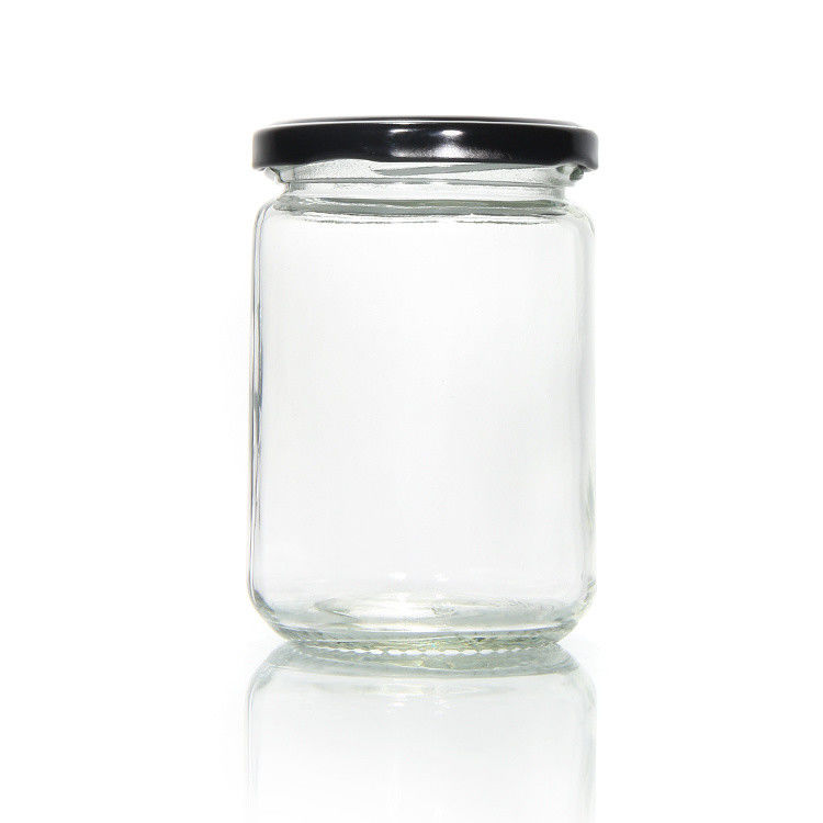 식품 등급 둥근 투명 25ml ~ 1000ml 젤리 꿀 젤리 유리 저장 용기 금속 공기 밀폐장