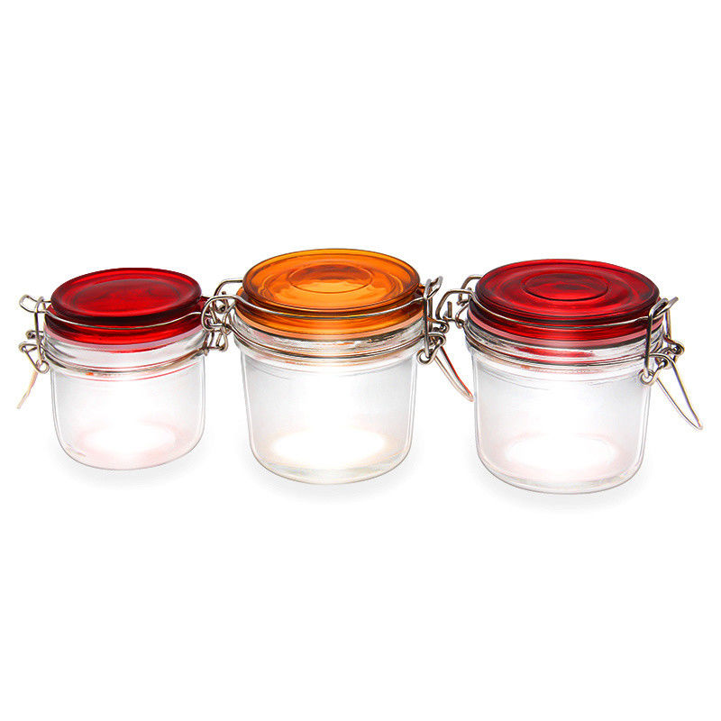 고품질 소매 150ml 200ml 250ml 둥근 유리 저장 용기 높은 뚜?? 으로 꿀 콤비 오징어