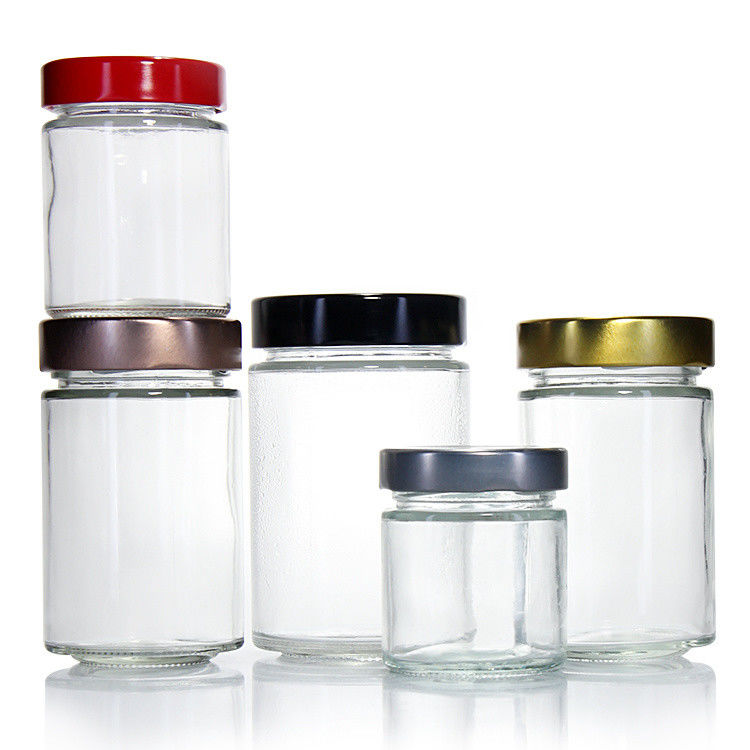 맑은 둥근 4oz 8oz 16oz 12oz 20oz 유리 항아리
