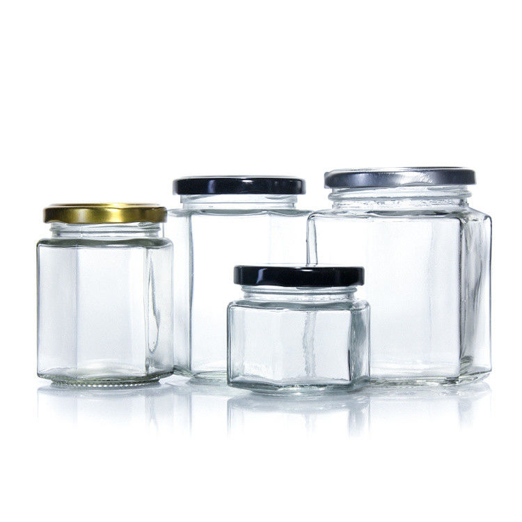 낮은 MOQ 100Ml 150Ml 200Ml 빈 꿀 유리 병 금 뚜?? 과 뚜?? 과
