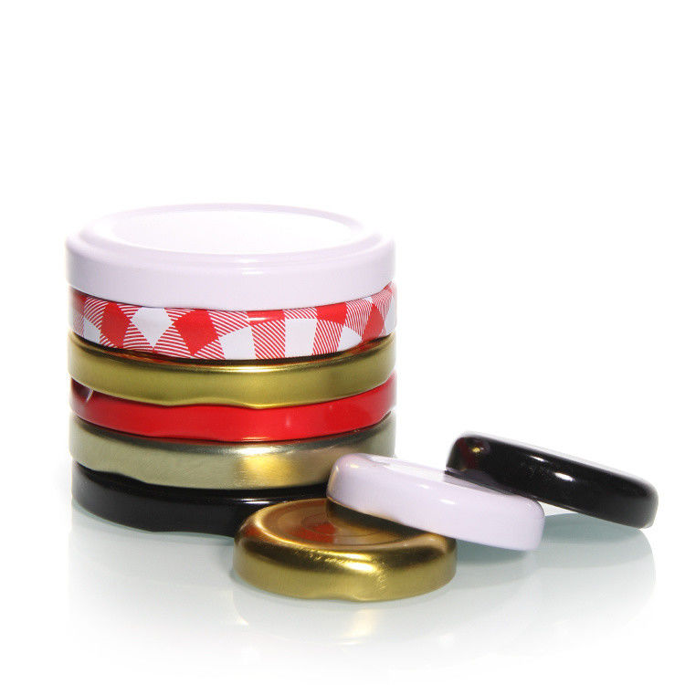 맞춤 라벨 90mm 100mm 110mm 빨간색 흰색 검은 틴플라트 라그 캡 밀크 병을위한 금속 라그 캡