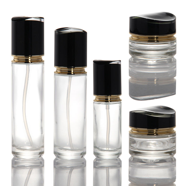 고급 100ml 120ml 200ml 유리 로션 병 화장품 향수 기름 크림 로션 투명 두꺼운 벽