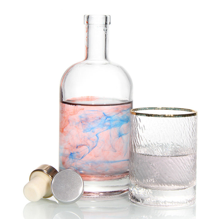 12온스 헤비 베이스 보드카 병 750ml 맑은 보르도 유리 음주 병