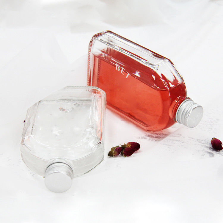 새로운 디자인 200Ml 250Ml 300Ml 투명 술 유리 평면 병
