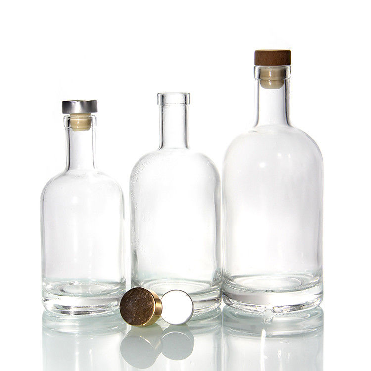 와인 음료용 선명한 유리 병 코크 막대기로 마실 수 있다 공기 밀폐 뚜?? 병 공급자 500ml 750ml