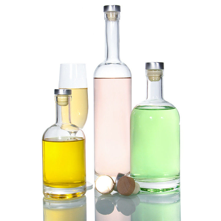 와인 음료용 선명한 유리 병 코크 막대기로 마실 수 있다 공기 밀폐 뚜?? 병 공급자 500ml 750ml