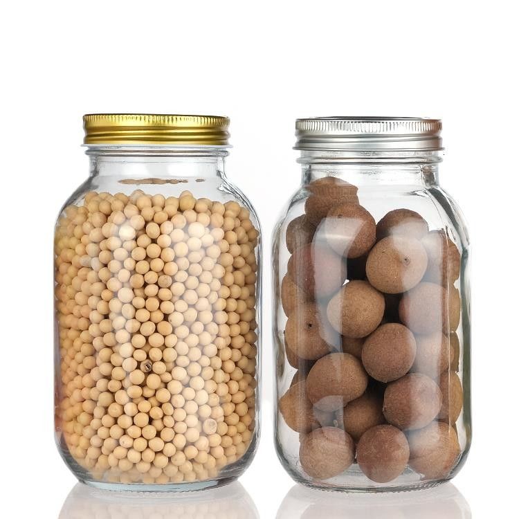 사용자 정의 디자인 8 Oz 16 Oz 식품 저장 컨테이너 뚜?? 이 있는 유리 메이슨 잔