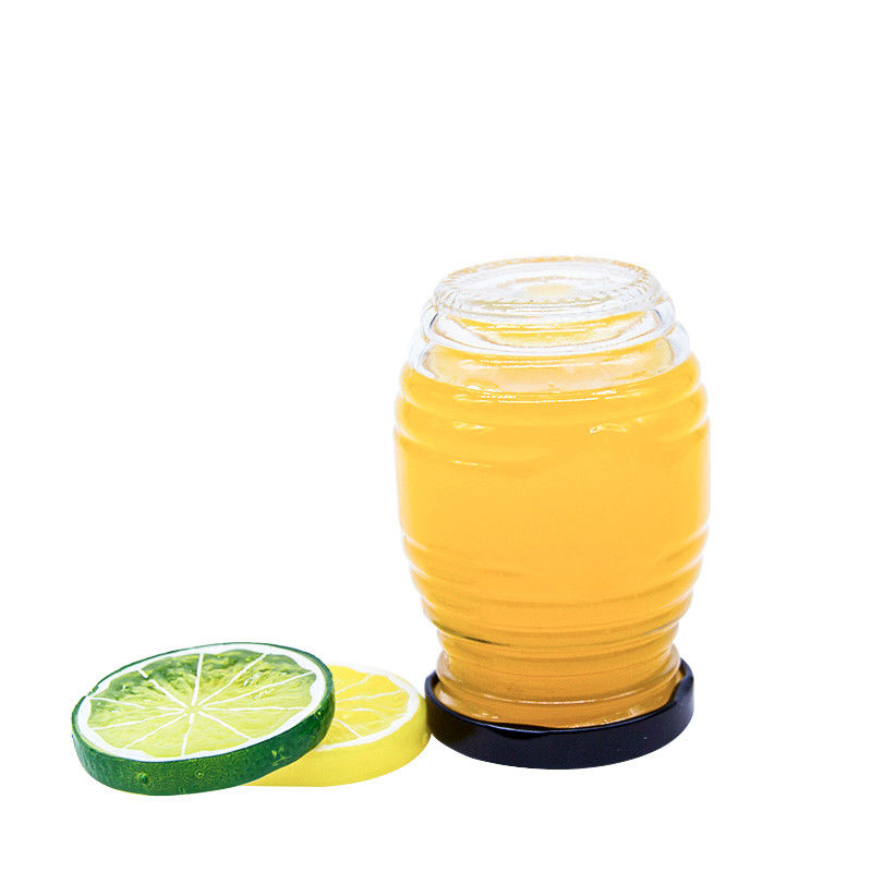 맞춤형 2oz 3oz 100Ml 500Ml 1000Ml 금속 뚜?? 이 있는 투명한 유리 꿀 잔