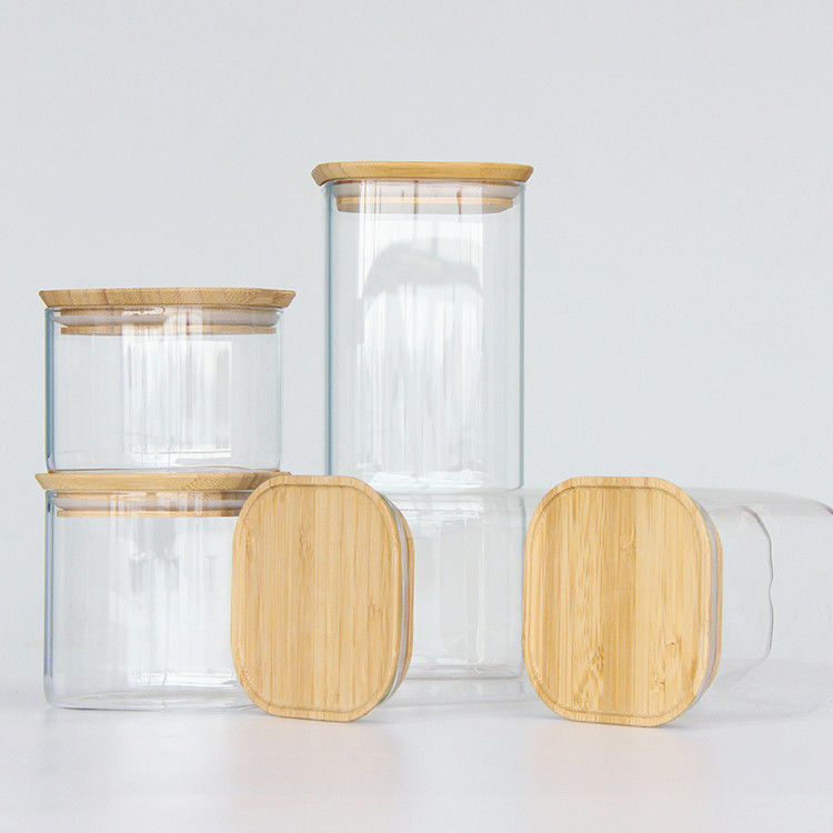 사용자 지정 광장 370ml 500ml 730Ml 꿀 저장 유리 음식 잔 저장용 잔