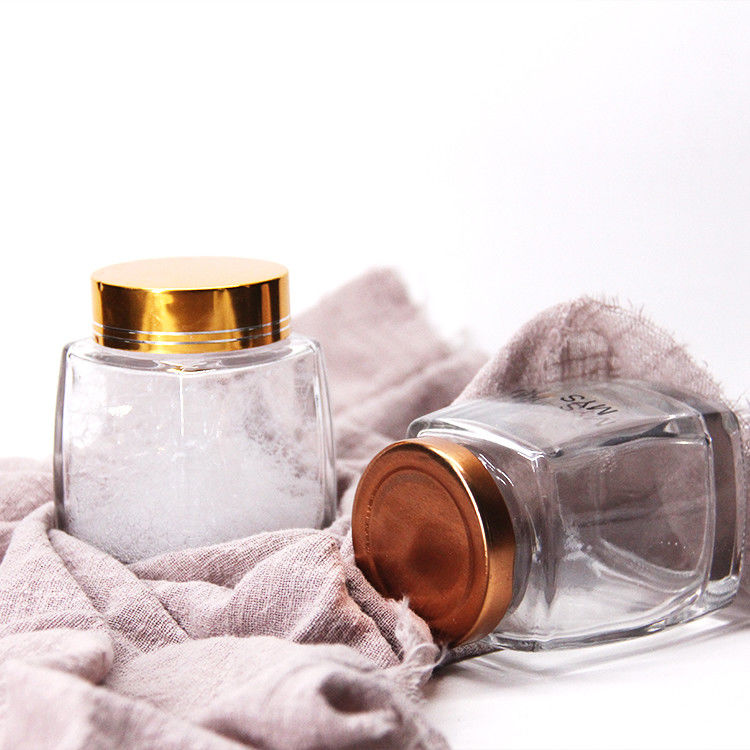 식품 등급 220Ml 280Ml 380Ml 500Ml 빈티지 쿼티드 차 캔스터 꿀 유리 항아리