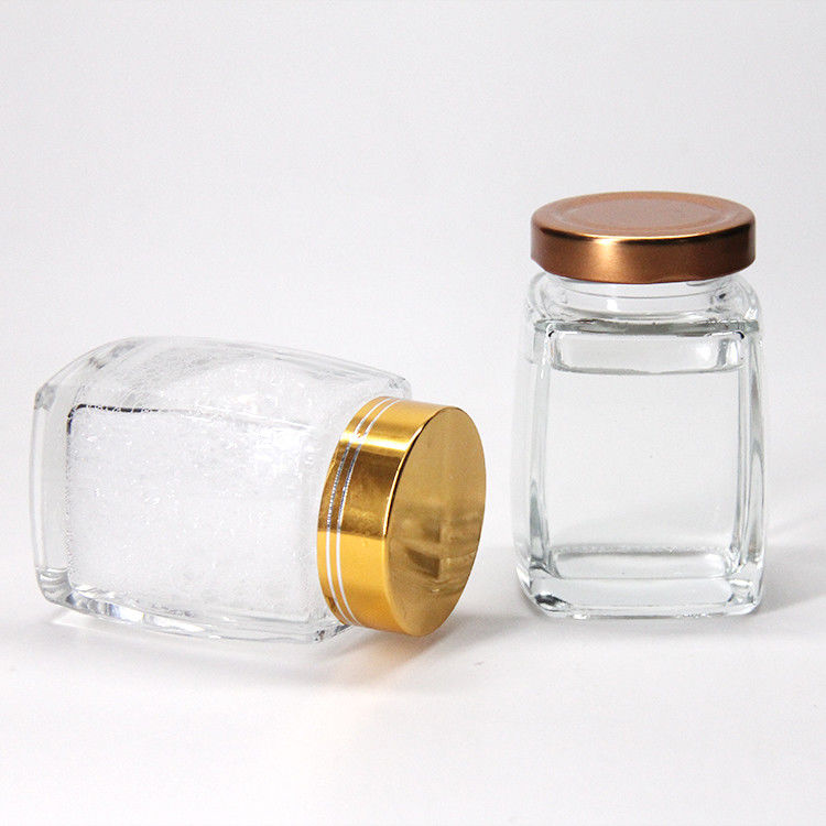 식품 등급 220Ml 280Ml 380Ml 500Ml 빈티지 쿼티드 차 캔스터 꿀 유리 항아리