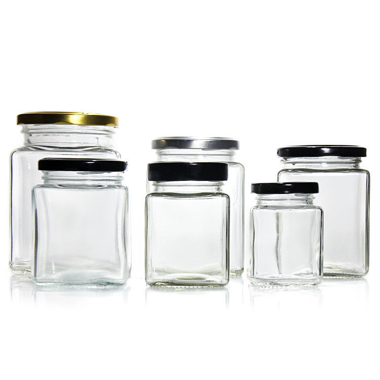 내구성 맑은 유리 식품 용기 100ml 240ml 높은 밀폐 저장 용기 과일