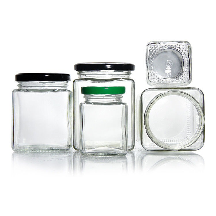 내구성 맑은 유리 식품 용기 100ml 240ml 높은 밀폐 저장 용기 과일