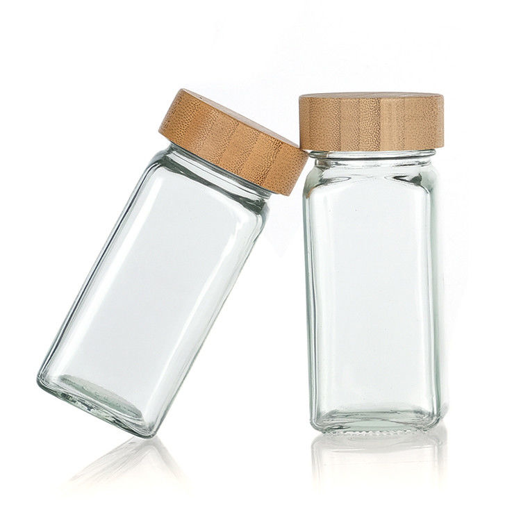 120Ml 90Ml 유리 향신료 병 쉐이커 뚜?? 을 붓기 사각형 4oz 향신료 병 부엌