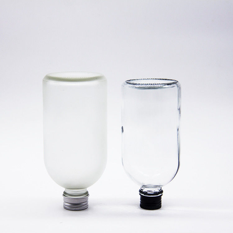 맞춤형 플래스크 유리 병 200ML 평면 유리 알루미늄 캡과 함께 차가운 양조 커피 주스 병
