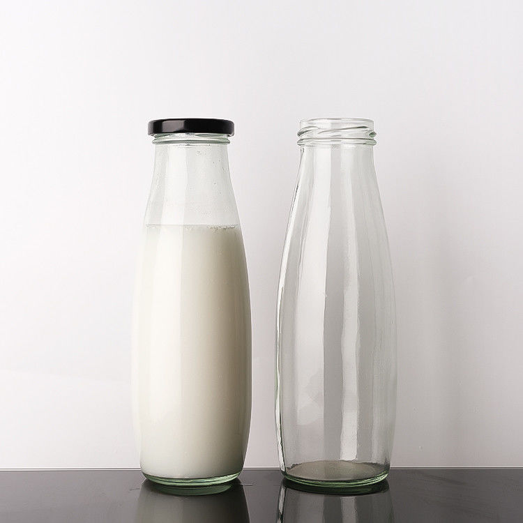 무료 샘플 100Ml 200Ml 350Ml 패스터리화 냉정 양조 차 우유 금속 뚜?? 이 있는 유리 병