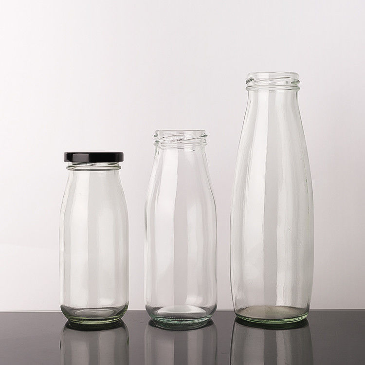 무료 샘플 100Ml 200Ml 350Ml 패스터리화 냉정 양조 차 우유 금속 뚜?? 이 있는 유리 병