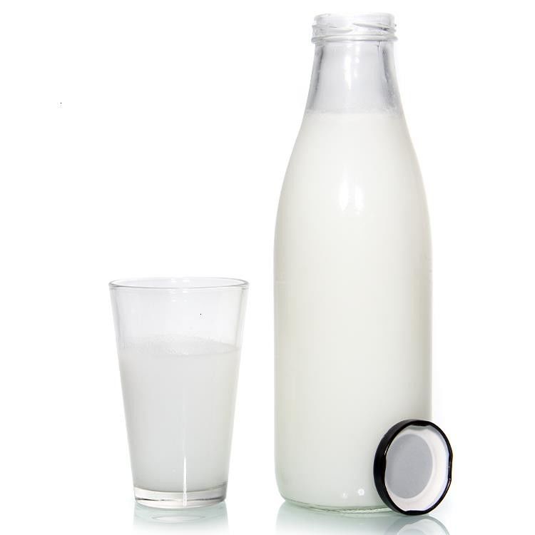 납 없는 프랑스 원 25oz 32oz 유리 신선 우유 병 얼음 음료