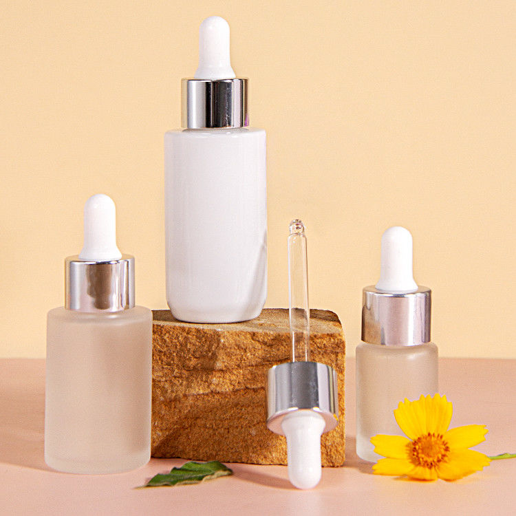 럭셔리 1oz 2oz 20ml 30ml 50ml 화장품 빈 평면 어깨 세럼 에센셜 오일 유리 방울병