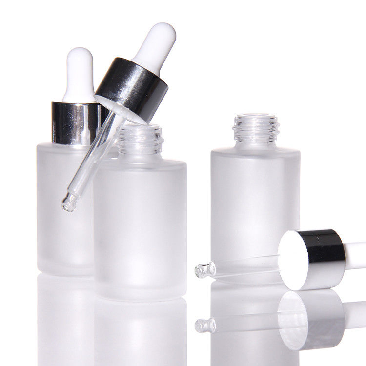 빈 15ml 30ml Frosted Glass Face Oil Serum 병 포장 유리 펌프 화장품 세럼 오일 드롭퍼 병