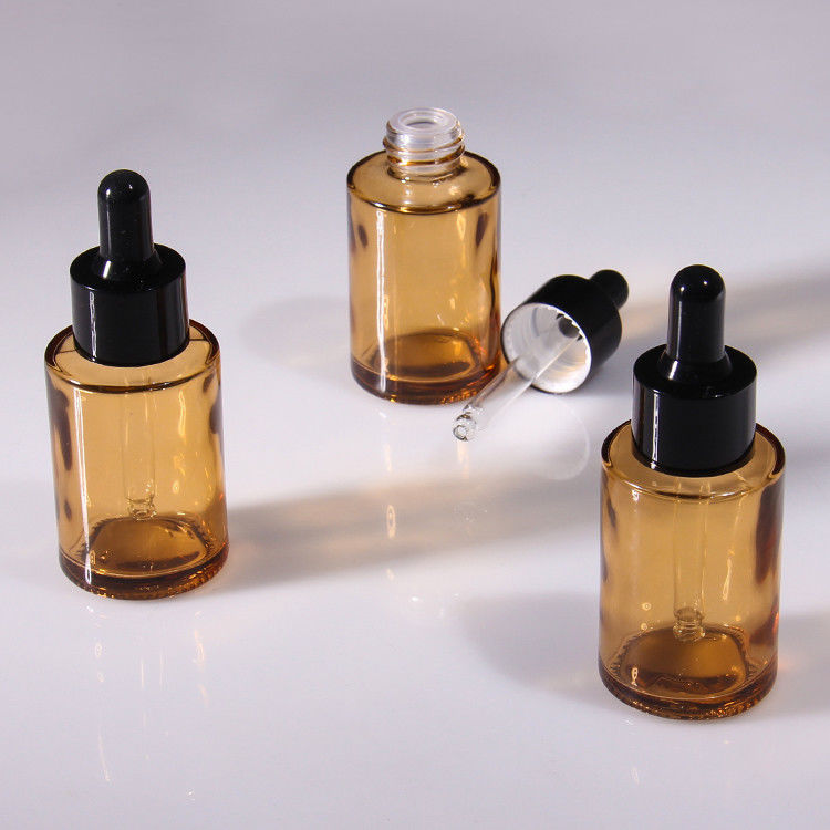 빈 15ml 30ml Frosted Glass Face Oil Serum 병 포장 유리 펌프 화장품 세럼 오일 드롭퍼 병
