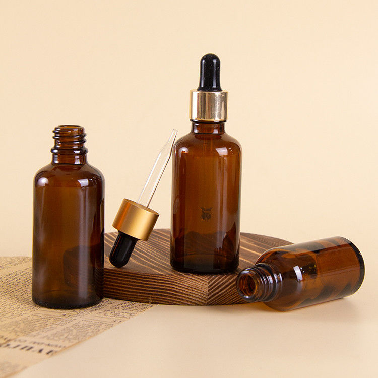 에센셜 오일 15ml 30ml 60ml 빈 자외선 금 코팅 술 유리 방울 병