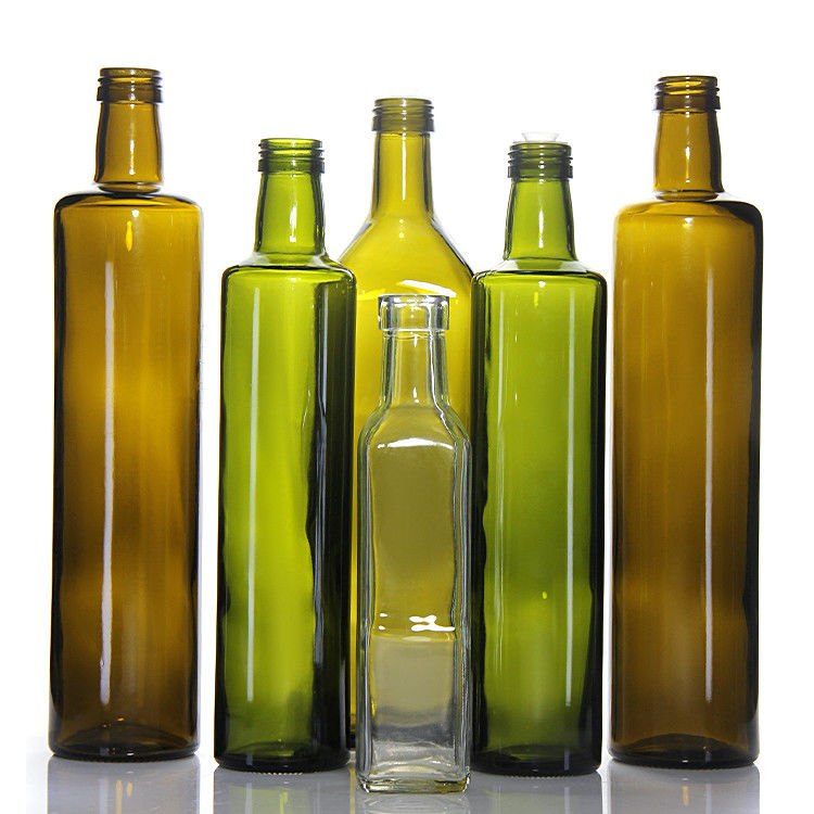 500ml 750ml 평면 올리브 오일 유리 병 코크 또는 나사 뚜??